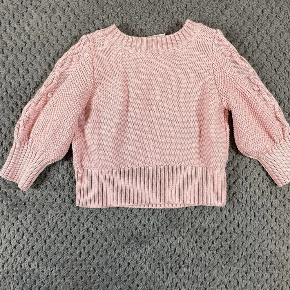 NWT Baby Gap Cable-Knit Sweater Pink Size 12-18‎ Months 100% Cotton